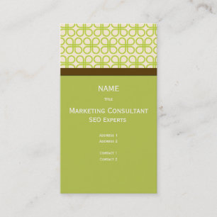Retro Zakelijke Kaart Marketing Consultant Visitekaartje
