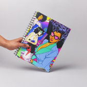 Retro Zakenvrouw Stripboek Kunst Notitieboek