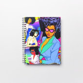 Retro Zakenvrouw Stripboek Kunst Notitieboek