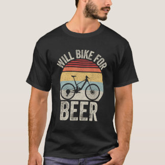  retro zal fietsen voor bierfietsen MTB Mounta T-shirt