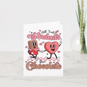 Retro zal studenten ruilen voor chocolade Valentij Kaart