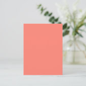 Retro zalm Roze Solid Trend Color Background Briefkaart (Staand voorkant)