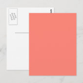 Retro zalm Roze Solid Trend Color Background Briefkaart (Voorkant / Achterkant)