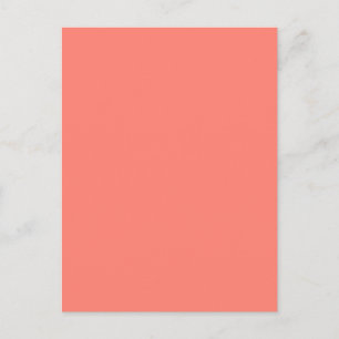 Retro zalm Roze Solid Trend Color Background Briefkaart