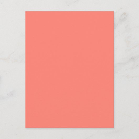Retro zalm Roze Solid Trend Color Background Briefkaart (Voorkant)