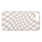 Retro Zand Roos Roze Stempel Afgevuurd Checkerboar Case-Mate iPhone Case (Achterkant (Horizontaal))