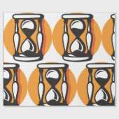 Retro zandloper minimalistische tijd cadeaupapier (Vlak)