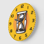 Retro zandloper minimalistische tijd grote klok (Hoek)