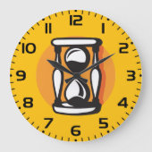Retro zandloper minimalistische tijd grote klok (Voorkant)