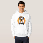 Retro zandloper minimalistische tijd hoodie (Voorkant volledig)