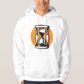 Retro zandloper minimalistische tijd hoodie (Voorkant)