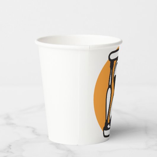 Retro zandloper minimalistische tijd papieren bekers (Rechts)