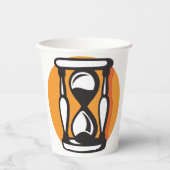 Retro zandloper minimalistische tijd papieren bekers (Voorkant)