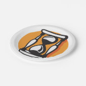 Retro zandloper minimalistische tijd papieren bordje (Gekanteld)