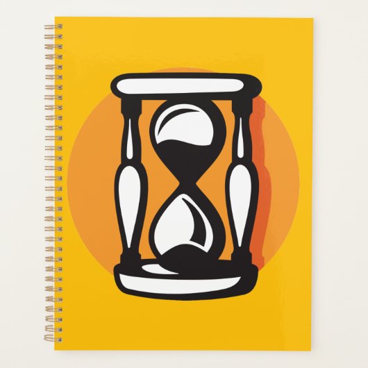 Retro zandloper minimalistische tijd planner (Voorkant)