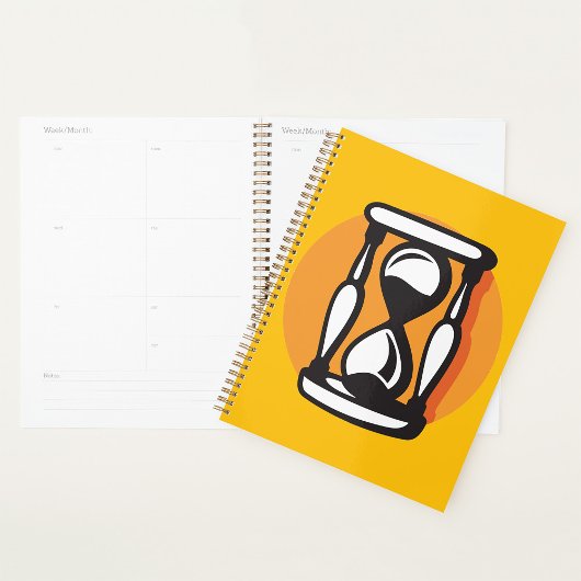 Retro zandloper minimalistische tijd planner