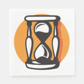 Retro zandloper minimalistische tijd servet (Voorkant)