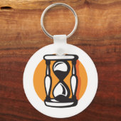 Retro zandloper minimalistische tijd sleutelhanger (Voorkant)