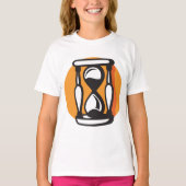 Retro zandloper minimalistische tijd t-shirt (Voorkant)