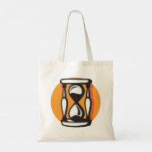 Retro zandloper minimalistische tijd tote bag (Achterkant)