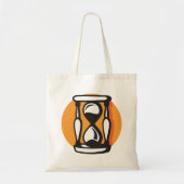 Retro zandloper minimalistische tijd tote bag (Voorkant)