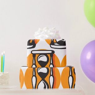 Retro Zandloper Timer Minimalistisch Tijd Cadeaupapier
