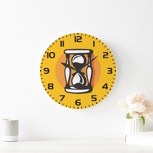 Retro Zandloper Timer Minimalistisch Tijd Grote Klok