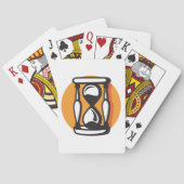 Retro Zandloper Timer Minimalistisch Tijd Pokerkaarten (Achterkant)