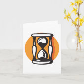 Retro zandloper timer Minimalistische tijd Kaart (Gele Bloem)