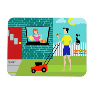 Retro zaterdagochtend Flexi Magnet Magneet