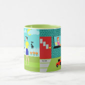 Retro Zaterdagochtend Mok (Midden)