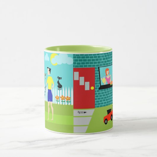 Retro Zaterdagochtend Mok (Midden)