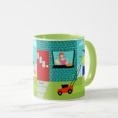 Retro Zaterdagochtend Mok (Voorkant rechts)