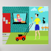 Retro Zaterdagochtend Poster (Voorkant)