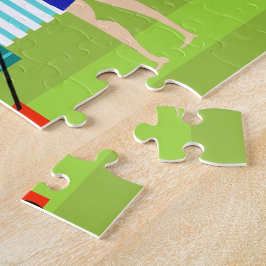 Retro zaterdagochtend Puzzle Legpuzzel (Zijkant)