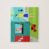 Retro zaterdagochtend Puzzle Legpuzzel (Verticaal)