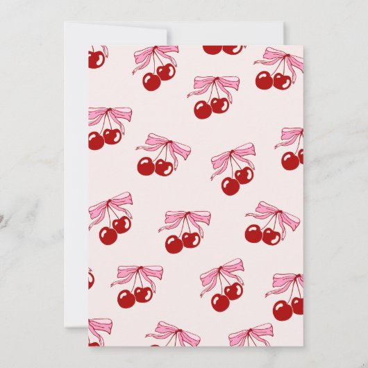 Retro Ze is de Cherry op Top Trendy Baby shower Kaart (Achterkant)