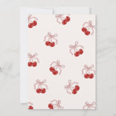 Retro Ze is de Cherry op Top Trendy Baby shower Kaart (Achterkant)