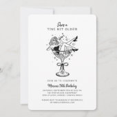 Retro Ze is een klein beetje ouder Hand getrokken Kaart (Voorkant)