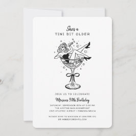 Retro Ze is een klein beetje ouder Hand getrokken Kaart