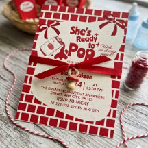 Retro Ze staat op springen Frisdrank Baby Shower 