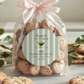 Retro Ze vond haar perfecte Matcha Bruidsdouche Ronde Sticker