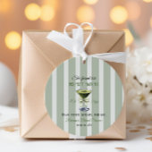 Retro Ze vond haar perfecte matcha Vrijgezellenfee Bedankjes Labels