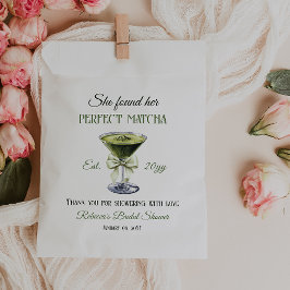 Retro Ze vond haar perfecte matcha Vrijgezellenfee Bedankzakje