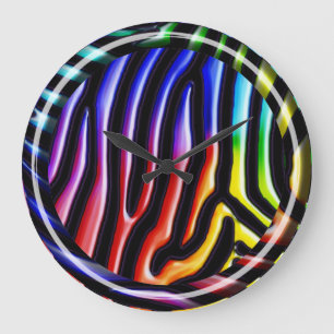 Retro Zebra 1-klok Grote Klok