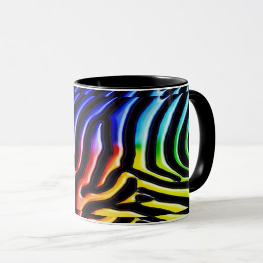 Retro Zebra 1 Mok (Voorkant rechts)