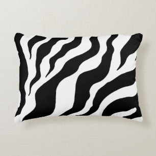Retro zebra dierprint kussen 