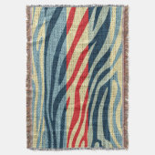 Retro Zebra huid printpatroon Burlap Rustic #10 Deken (Voorkant Verticaal)