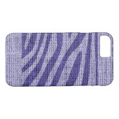 Retro Zebra huid printpatroon Burlap Rustige #8 Case-Mate iPhone Case (Achterkant (Horizontaal))