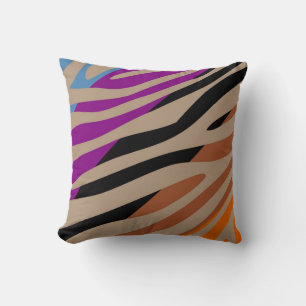 Retro Zebra Print Skin Patroon 2 Kussen